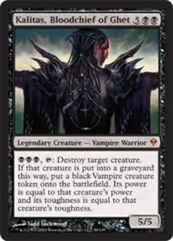 Kalitas, Bloodchief of Ghet - Foil Zendikar Magic mtg Light Play, English x1 - Image 1