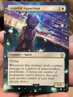 Grateful Apparition MTG Final Fantasy Commander Hand Painted Altered Art Jeckho - Image 2