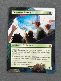 Generous Patron MTG Final Fantasy Commander Hand Painted Borderless Altered Art - Image 1