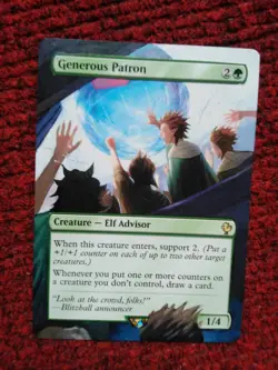 Generous Patron MTG Final Fantasy Commander Hand Painted Borderless Altered Art - Image 2
