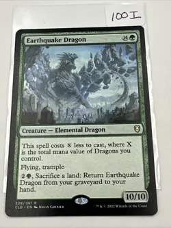 MTG Magic The Gathering CLB Battle For Baldurs Gate #228 Earthquake Dragon LP - Image 2