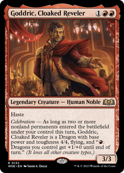 Goddric, Cloaked Reveler (REGULAR) x1 - MTG Wilds of Eldraine WOE #132 - Image 1
