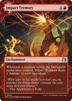 Impact Tremors (FOIL) x1 - MTG Wilds of Eldraine: Enchanting Tales WOT #44 - Image 1