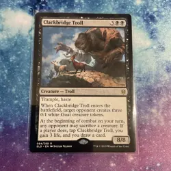 Clackbridge Troll (REGULAR) x1 - MTG Throne of Eldraine ELD #84 - Image 1
