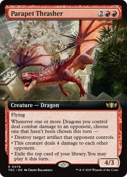 Parapet Thrasher (REGULAR) x1 - MTG Tarkir: Dragonstorm Commander TDC #76 - Image 1