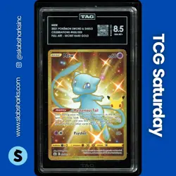 2021 POKEMON SWORD & SHIELD CELEBRATIONS #025/025 MEW SECRET RARE GOLD TAG 8.5 - Image 1