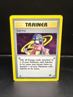 Pokemon TCG Sabrina Trainer Gym Challenge Holo Card 20/132 Rare - Image 1