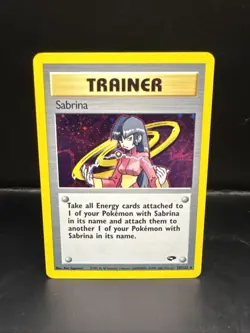Pokemon TCG Sabrina Trainer Gym Challenge Holo Card 20/132 Rare - Image 2