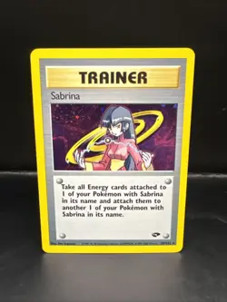 Pokemon TCG Sabrina Trainer Gym Challenge Holo Card 20/132 Rare - Image 3