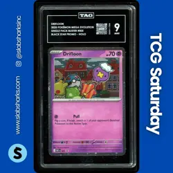 2025 POKEMON BLACK STAR PROMO MEP EN #005 DRIFLOON TAG 9 - Image 1