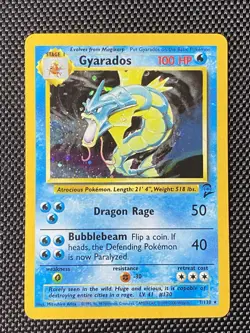Gyarados 7/130 - Pokemon Base Set 2 Holo Rare Unlimited WOTC LP+ - Image 1