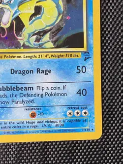 Gyarados 7/130 - Pokemon Base Set 2 Holo Rare Unlimited WOTC LP+ - Image 4