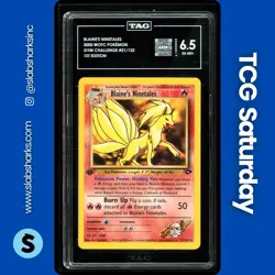 2000 POKEMON GYM CHALLENGE 1ST EDITION #21/132 BLAINE'S NINETALES TAG 6.5 - Image 1