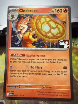 Cinderace 028/132 Cosmos Holo Pokemon Play! Prize Pack Play Stamp Series 8 - Image 1
