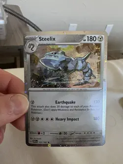 Pokemon TCG Paradox Rift Steelix 125/182 Cosmos Holo Exclusive Promo NM - Image 2
