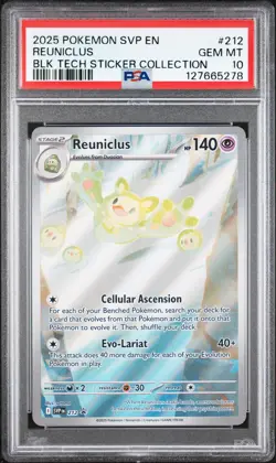 2025 POKEMON SVP EN-SV BLACK STAR PROMO #212 REUNICLUS PSA 10 - Image 1