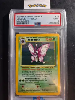1999 Pokemon Jungle 13/64 Venomoth Holo (No Symbol) PSA Mint 9 - Image 1