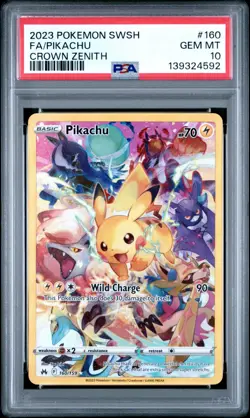 PSA 10 Pikachu #160 - Pokemon Crown Zenith Secret Rare - Pokemon TCG GEM MINT - Image 1
