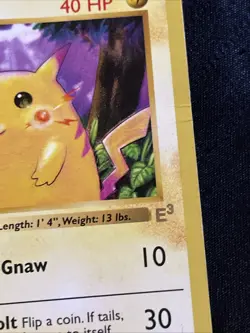 RARE 1999 Pokemon Base Set UNLIMITED - E3 STAMPED - Red Cheeks #58 PIKACHU - Image 3