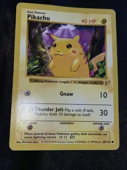 RARE 1999 Pokemon Base Set UNLIMITED - E3 STAMPED - Red Cheeks #58 PIKACHU - Image 4