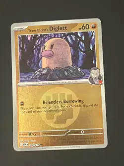 Pokemon TCG Ascended Heroes Energy Reverse Holo Team Rockets Diglett 100/217 - Image 1