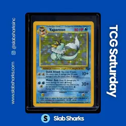1999 POKEMON JUNGLE #12/64 VAPOREON HOLO RARE - Image 1