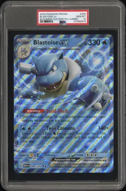 2025 POKEMON PROMO BLOOMING WATERS PREM COLL-TAG #009 BLASTOISE EX PSA 10 - Image 1