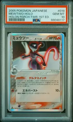 Mewtwo Delta Species Pokemon Holon Research Tower 1st ED Japanese 019/086 PSA 10 - Image 1