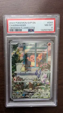 Charmander 044 Black Star Promo 2023 Pokemon Obsidian Flames PSA 8 NM-MT - Image 1