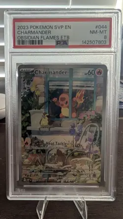 Charmander 044 Black Star Promo 2023 Pokemon Obsidian Flames PSA 8 NM-MT - Image 2