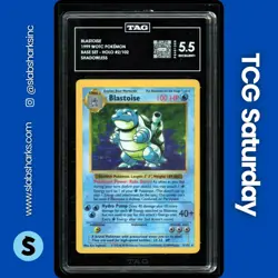 1999 POKEMON SHADOWLESS #2/102 BLASTOISE HOLO TAG 5.5 - Image 1
