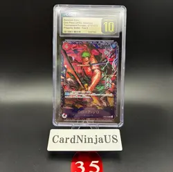 CGC PRISTINE 10 Zoro ST21-015 Flagship Battle 2025 Top 8 Prize Promo ONE PIECE - Image 1