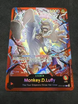 Monkey.D.Luffy ST21-001 - One Piece TCG Starter Deck EX: Gear 5 Foil Leader LP - Image 1