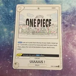 One Piece CCG EB02-058 UUUUUS! Event Rare Playset NM - Image 1