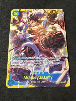 Monkey D Luffy OP11-118 SEC Learn Together One Piece English Secret Rare NO FOIL - Image 1