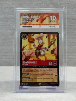 Donald Duck Pie Slinger 107/204 Legendary Shimmering Skies Disney Lorcana ACE 10 - Image 1