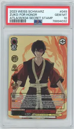 TCG Avatar: The Last Airbender Secret Stamp Zuko: For Honor ATLA/WX04-049SEC - Image 1