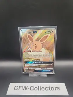 Pokemon Eevee GX TCG Full Art Promo Black Star Ultra Rare Holo Card SM233 - Image 1
