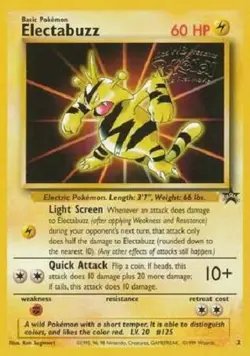 Pokemon Card Electabuzz 2 Black Star Movie WB Promo EX - Image 1