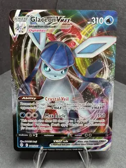 Pokemon TCG Glaceon VMAX 041/203 SWSH07 Evolving Skies Holo Card (NM) - Image 1