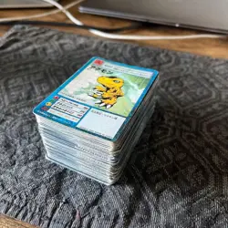 Digimon Card Lot 100+ Mostly Shiny Old Cards MetalGurumon Dorumon Gold Text - Image 3