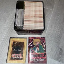 Vintage Bulk Yugioh Card Lot 1996 Commons 200 + Cards And Tin Included - Image 1