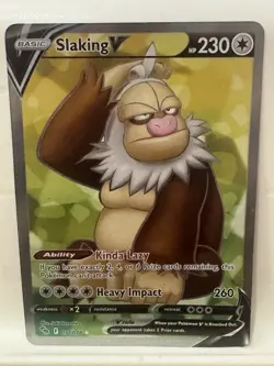 Slaking V 077/078 2022 Pokemon GO Set Pokemon Card TCG Nintendo Ultra Rare HP - Image 1