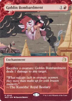 MTG Goblin Bombardment (43/103) Wilds of Eldraine Enchanting Tales NM/VLP - Image 1