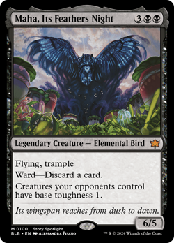Maha, Its Feathers Night (FOIL) x1 - MTG Bloomburrow BLB #100 - Image 1