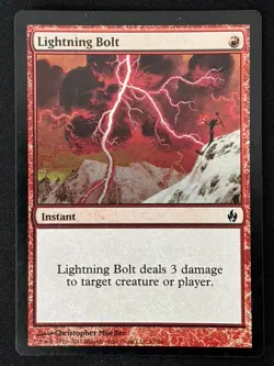 1x MTG Lightning Bolt (Foil) - Premium Deck Series: Fire and Lightning (PD2) #17 - Image 3