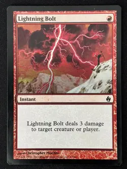 1x MTG Lightning Bolt (Foil) - Premium Deck Series: Fire and Lightning (PD2) #17 - Image 5