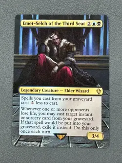 Emet-Selch of the Third Seat 81 MTG Final Fantasy Hand Painted Altered Art Tentz - Image 1