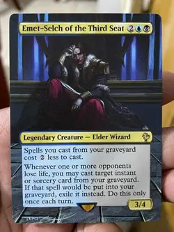Emet-Selch of the Third Seat 81 MTG Final Fantasy Hand Painted Altered Art Tentz - Image 2