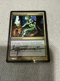 Mtg Pernicious Deed From Conspiracy Signed By Artist Christopher Moeller - Image 1